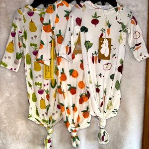 Fruit and veggie bamboo baby gown
